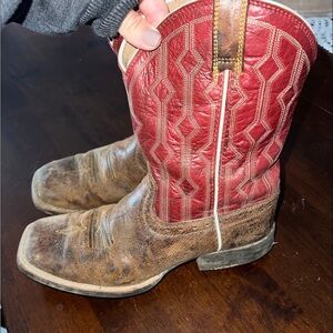 Ariat Kids Boots Red and Brown